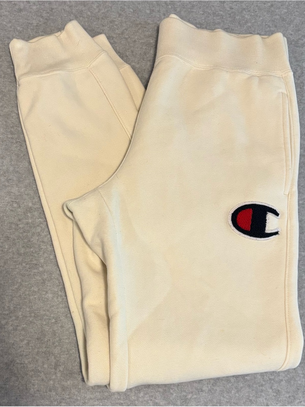 Champion Reverse Weave Jogger Sweatpants Mens/unisex Cream Med